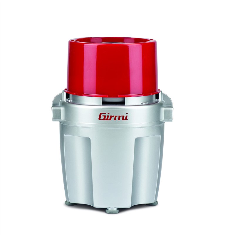 Girmi TR20 Hachoir électrique, 600W, Capacité 250 ml, Lames en titane, Dispositif de sécurité, Gris/Rouge