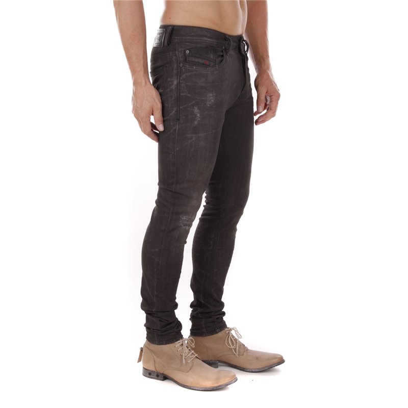 Image secondaire de DIESEL Sleenker 0676P Hommes Jeans (Noir, W27/L32)