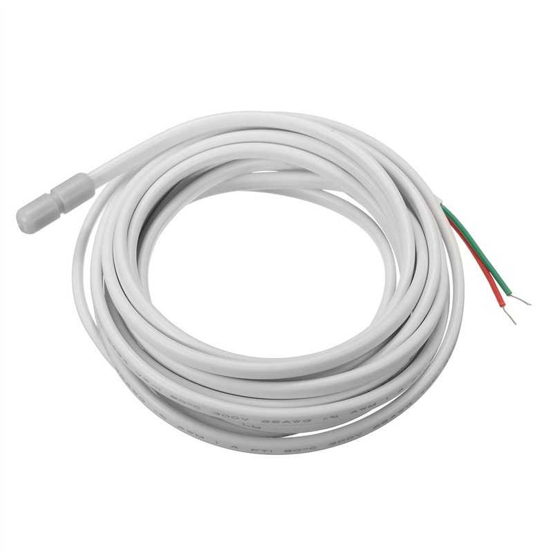 C-FUNN Sonde De Température Électrique De 3M 10K? pour Le Thermostat du Système De Chauffage Au Sol 20X5Mm