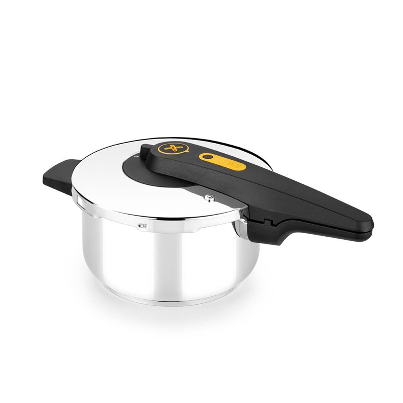 BRA Excellent | Autocuiseur Rapide 4 L, Ouverture Type Ciseaux, Acier Inoxydable 18/10, Facile à Utiliser et sûr, Tous Feux Dont