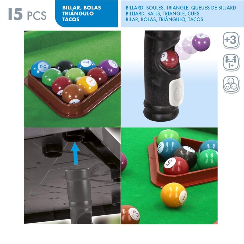 Image secondaire de ColorBaby 43757 Jeu de Billard pour Enfant avec Accessoires CB Games 44,5 x 24,5 x 13 cm