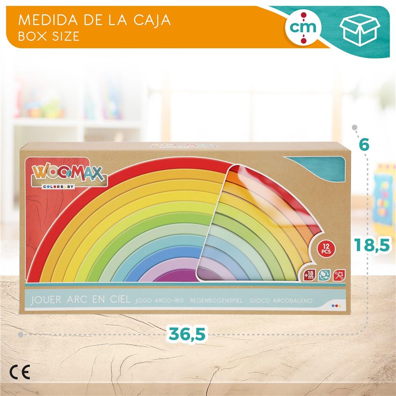 Image secondaire de WOOMAX ColorBaby 49305 Arc-en-Ciel en Bois XL +18 m