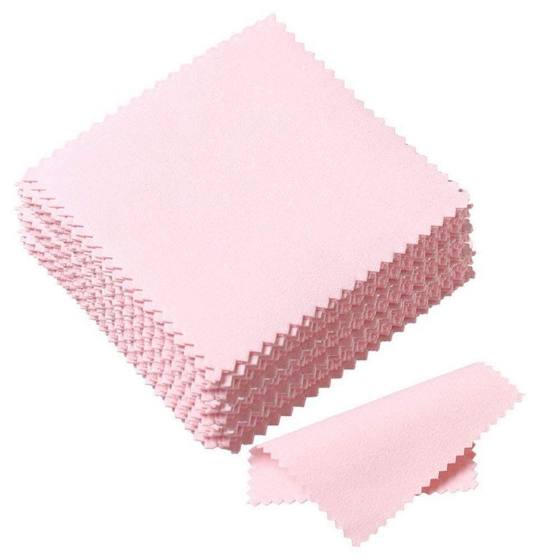Lot de 100 chiffons de polissage pour bijoux pour essuyer l'argent sterling, or, platine, laiton, lunettes, montres, téléphone