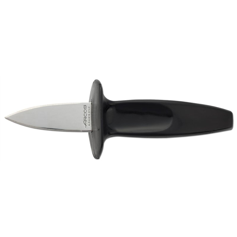 Arcos Ustensiles Professionnels - Couteau à huîtres Ouvre-huîtres - Lame Acier Inoxydable 60 mm - Manche Polypropylène Couleur N