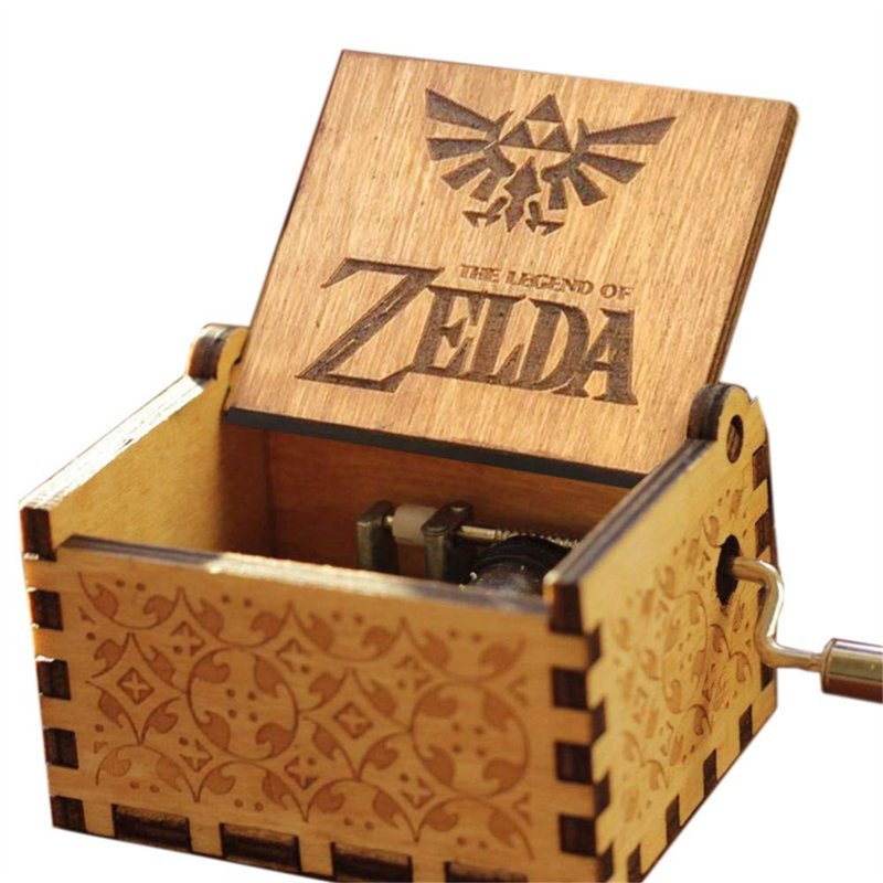 Cuzit The Legend of Zelda Boîte à musique en bois sculpté antique