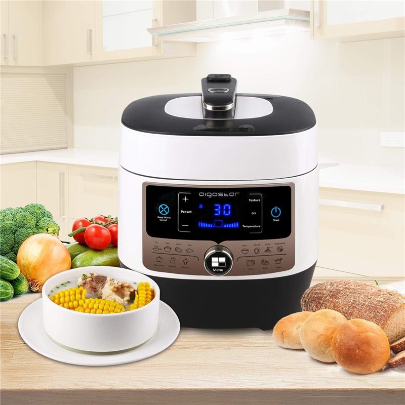 Image secondaire de Aigostar Panda 30HGZ - 5,5 L Cocotte-minute multifonctions, 1000 W Fast Multicuiseur, 14 programmes automatiques, Minuterie 24 h