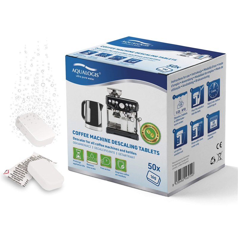 Grand détartrant 16 g pour machine et bouilloire, compatible avec Tassimo, Bosch, Krups (50)