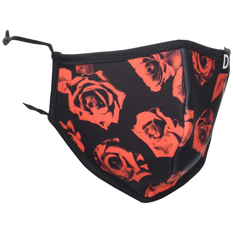 Desigual Mask_Roses Mouchoir, Noir, Taille Unique Mixte