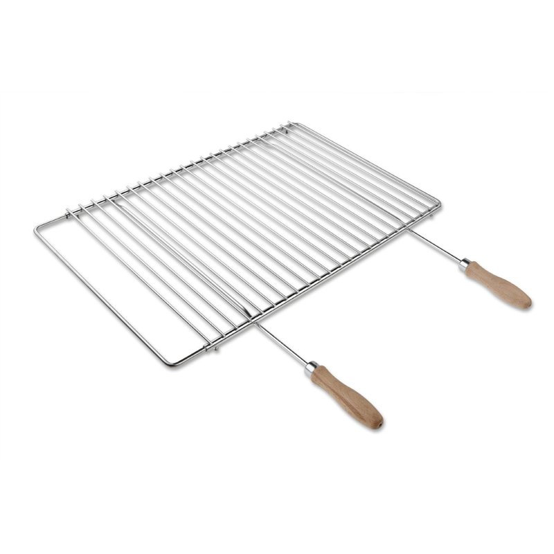 Deos-grill Grille de Barbecue en INOX européene, réglable en Largeur, de 50-70x37cm, Grille Extensible