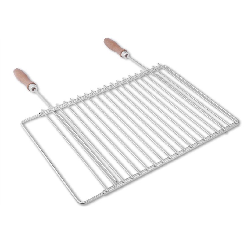 Image secondaire de Grille de barbecue en inox européene, réglable en largeur, de 40-55x30cm, Grille Extensible