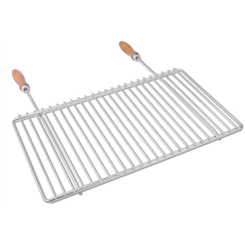 Grille de barbecue en inox européene, réglable en largeur, de 50-60x30cm, Grille Extensible