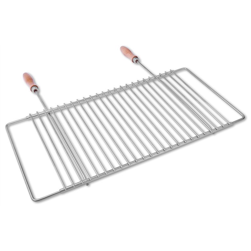 Image secondaire de Grille de barbecue en inox européene, réglable en largeur, de 50-60x30cm, Grille Extensible