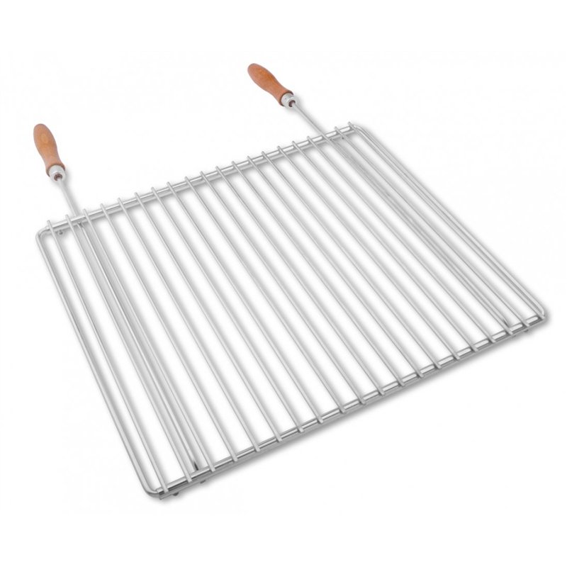Deos-grill Grille de Barbecue en INOX européene, réglable en Largeur, de 45-55x37cm, Grille Extensible