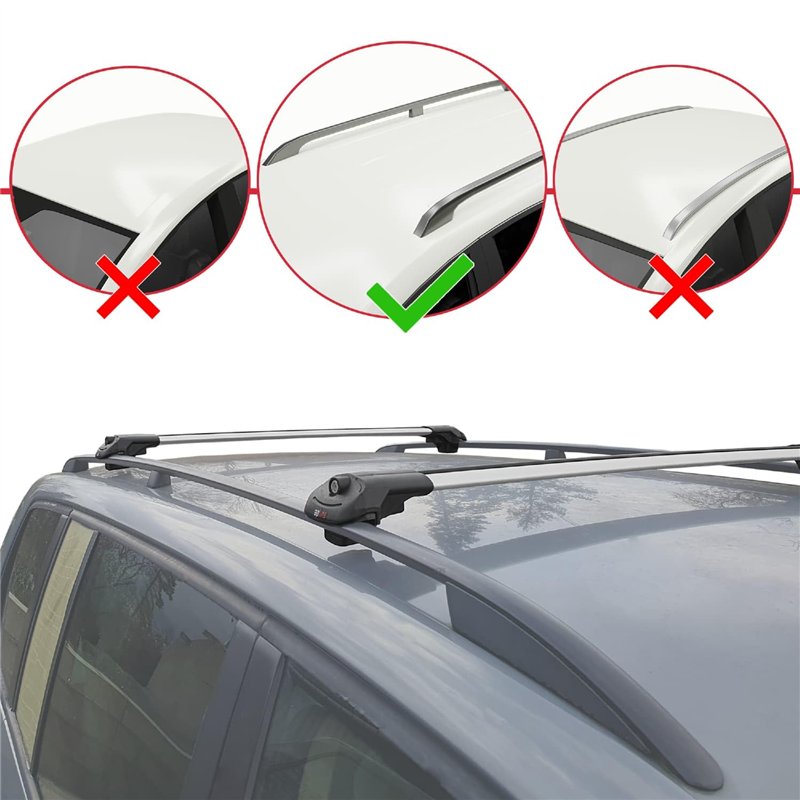 Image secondaire de apline Compatible avec Dacia Duster 2 (HM) 2018-2024 ACE-1 Barres de Toit Railing Porte-Bagages de Voiture Gris Aluminium 2 Barr