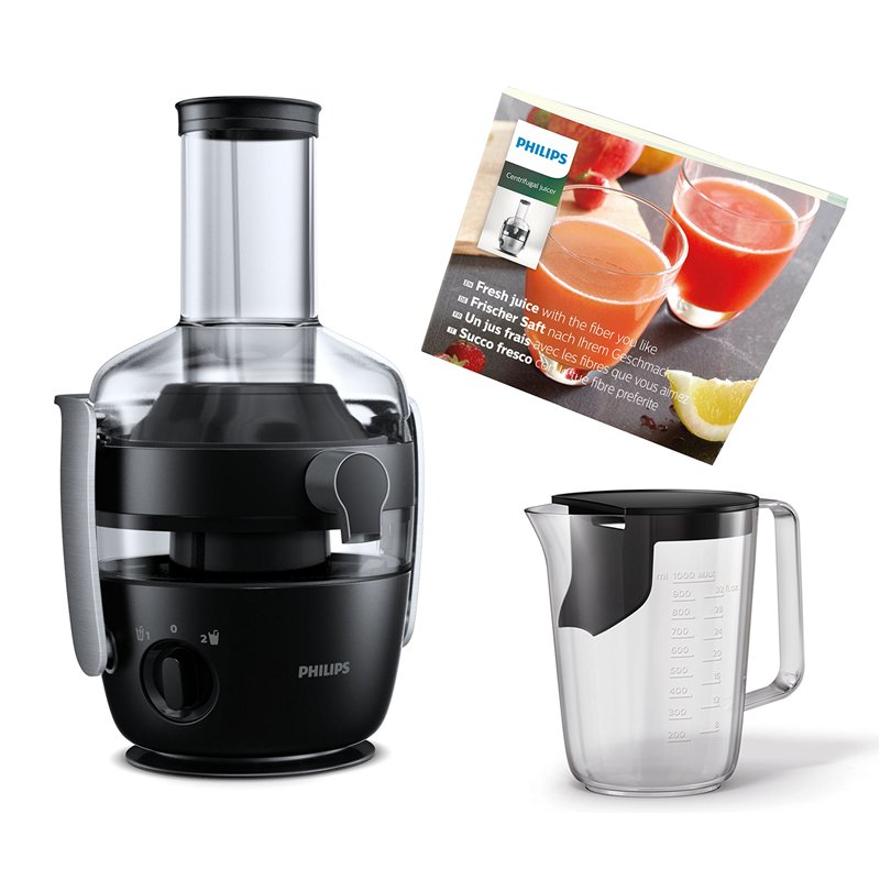 Philips hr1919/70 Centrifugeuse, fiberboost, Quick Clean Technologie, fonction de pré-nettoyage Noir 1000 W