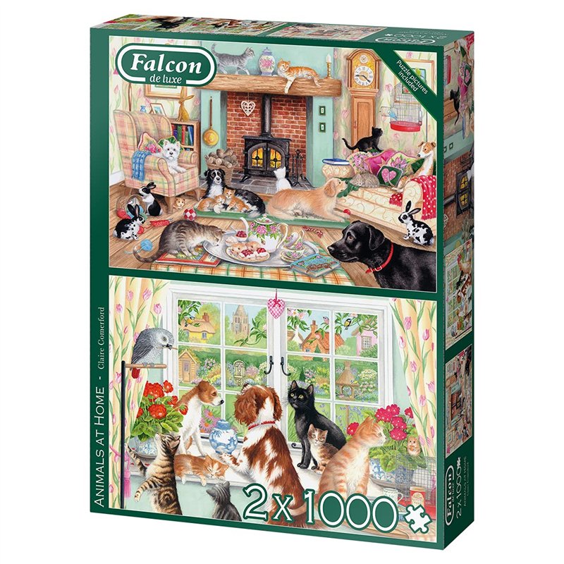 Image secondaire de Jumbo, Falcon de Luxe - Animaux à la Maison - Puzzles pour Adultes - 2 x 1000 pièces