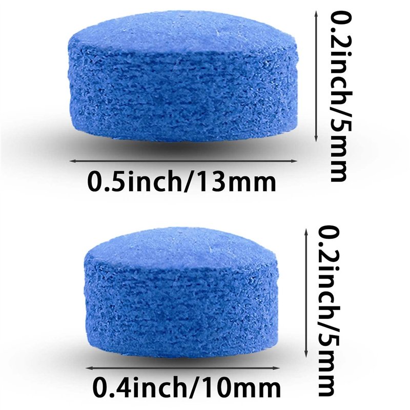 Image secondaire de RIVIEVAL Punta de Taco de billar (Azul) Lot de 24 Pointes à Visser, Pointes de Queue de Billard Bleues de Remplacement avec boît
