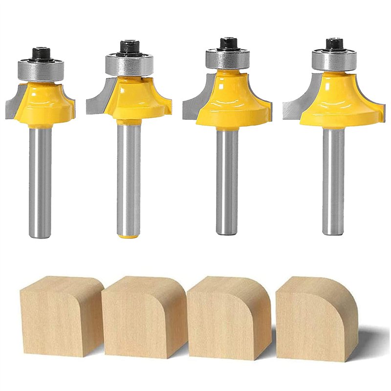 4 Fraises à Défoncer En Carbure Fraise à Rainurer 8mmnettoyage Fraise Fraise Pour Bois Outil De Travail Du Boismitre Router Bit