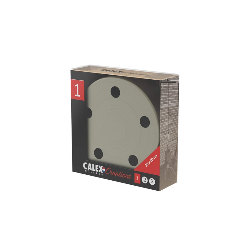 Image secondaire de CALEX 940072 Creations Plaque de plafond, 10 cm, 5 points de connexion, pour assembler le luminaire, Bronze Mat, 5 Verbindungspu