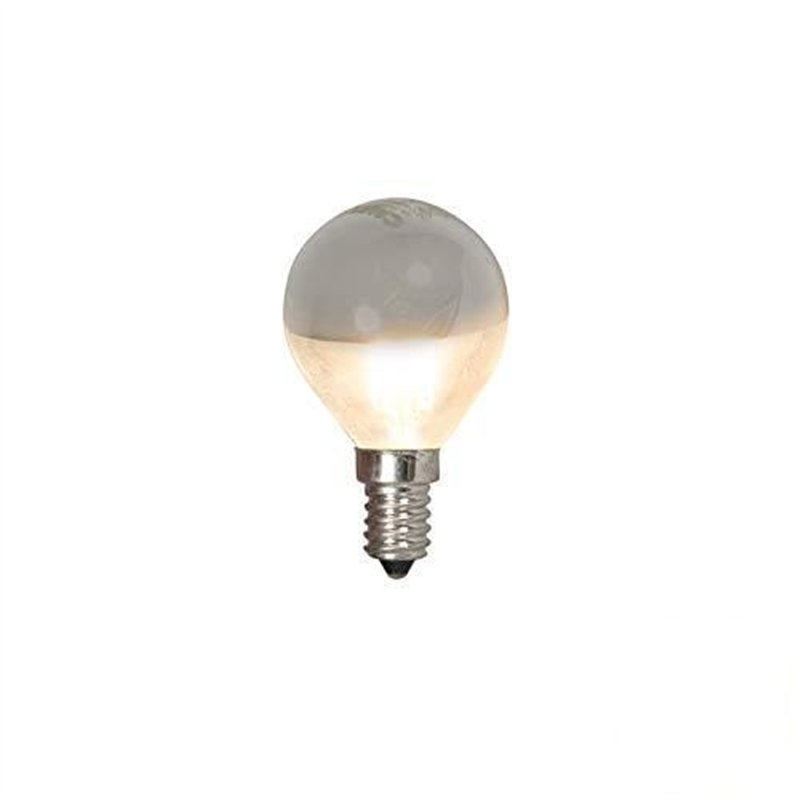 Calex Ampoule LED Globe à tête miroir argentée à filament E14 240V 4W 370lm Pack de 10