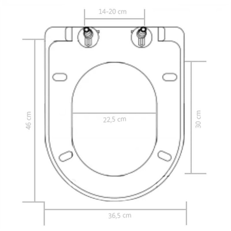 Image secondaire de vidaXL Abattant WC à Fermeture en Douceur Siège de Toilette Cuvette Lunette de Toilette Salle de Bains Maison Restaurant Magasin