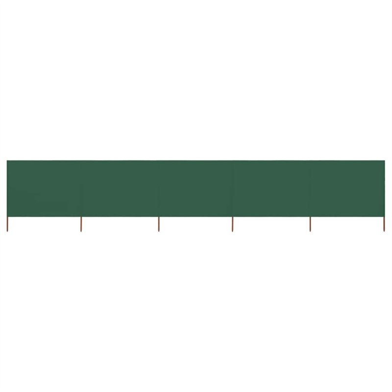 vidaXL Paravent en Tissu 5 Panneaux 600x80cm Vert