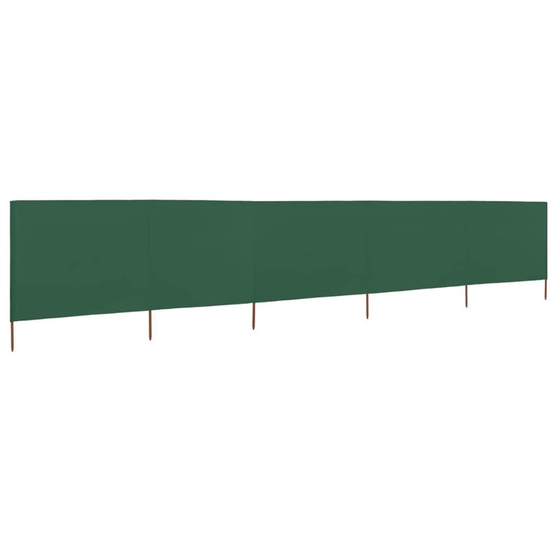 Image secondaire de vidaXL Paravent en Tissu 5 Panneaux 600x80cm Vert