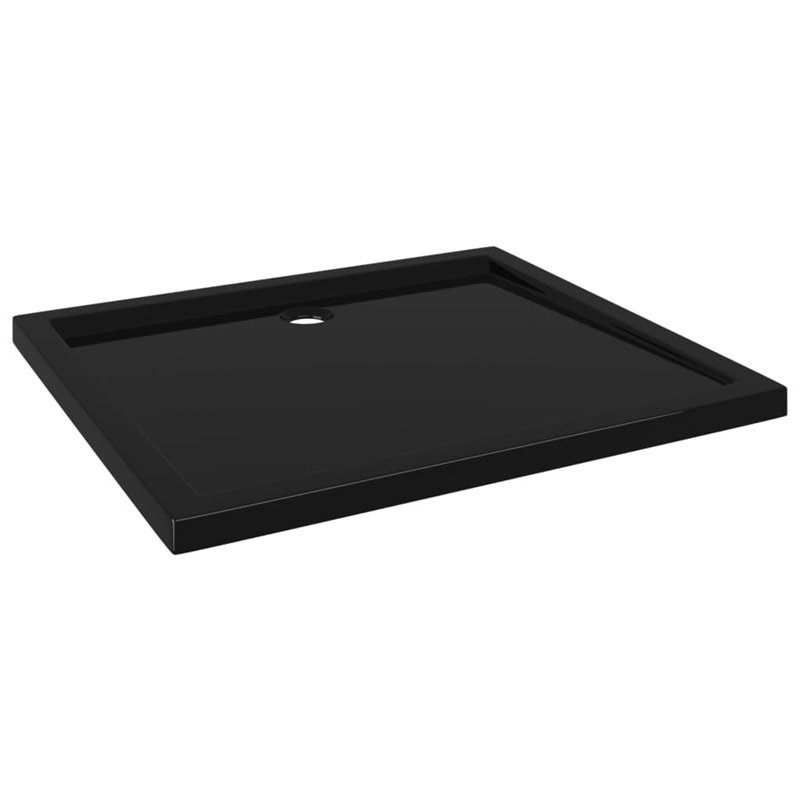 Red Cup Living vidaXL Receveur de douche rectangulaire en ABS Noir 80 x 90 cm