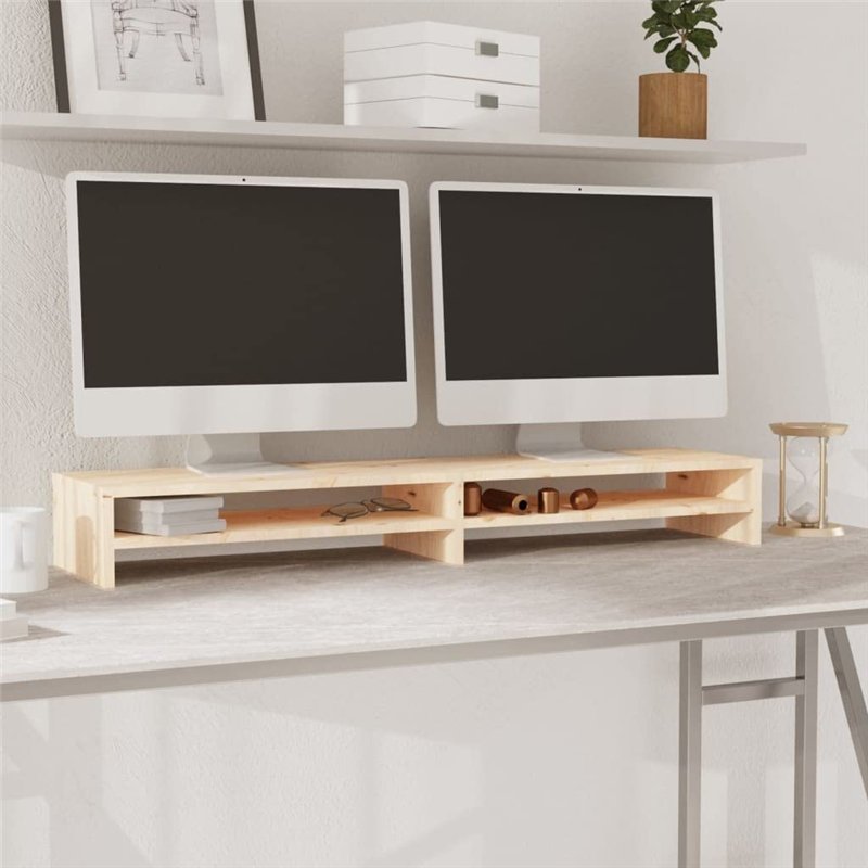 Image secondaire de Support de moniteur 100x24x13 cm Bois de pin solide