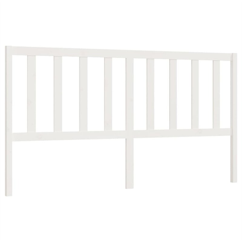 vidaXL Tête de Lit Meuble de Chambre à Coucher Tête de Cadre de Lit Accessoire de Lit Double Intérieur Blanc 206x4x100 cm Bois M