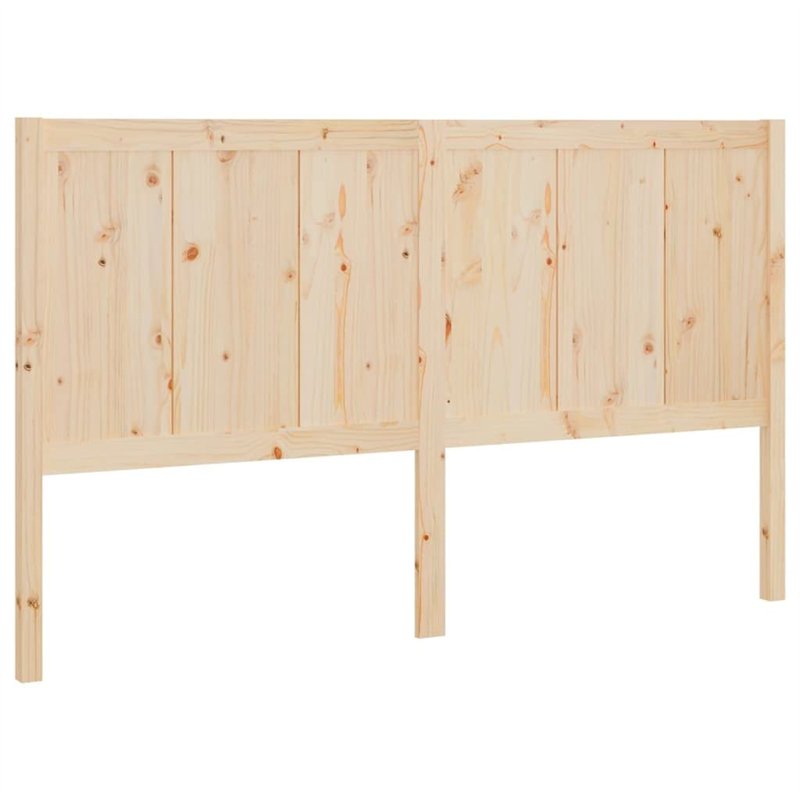 vidaXL Tête de Lit Accessoire de Lit Double Meuble de Chambre à Coucher Tête de Cadre de Lit Intérieur 125,5x4x100 cm Bois Massi
