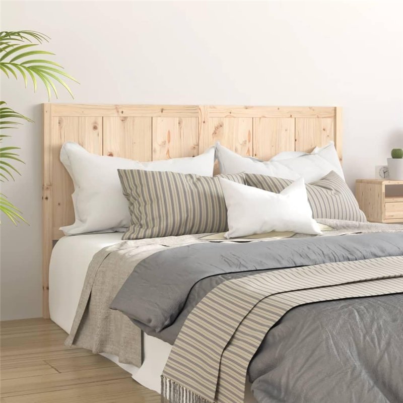 Image secondaire de vidaXL Tête de Lit Accessoire de Lit Double Meuble de Chambre à Coucher Tête de Cadre de Lit Intérieur 125,5x4x100 cm Bois Massi