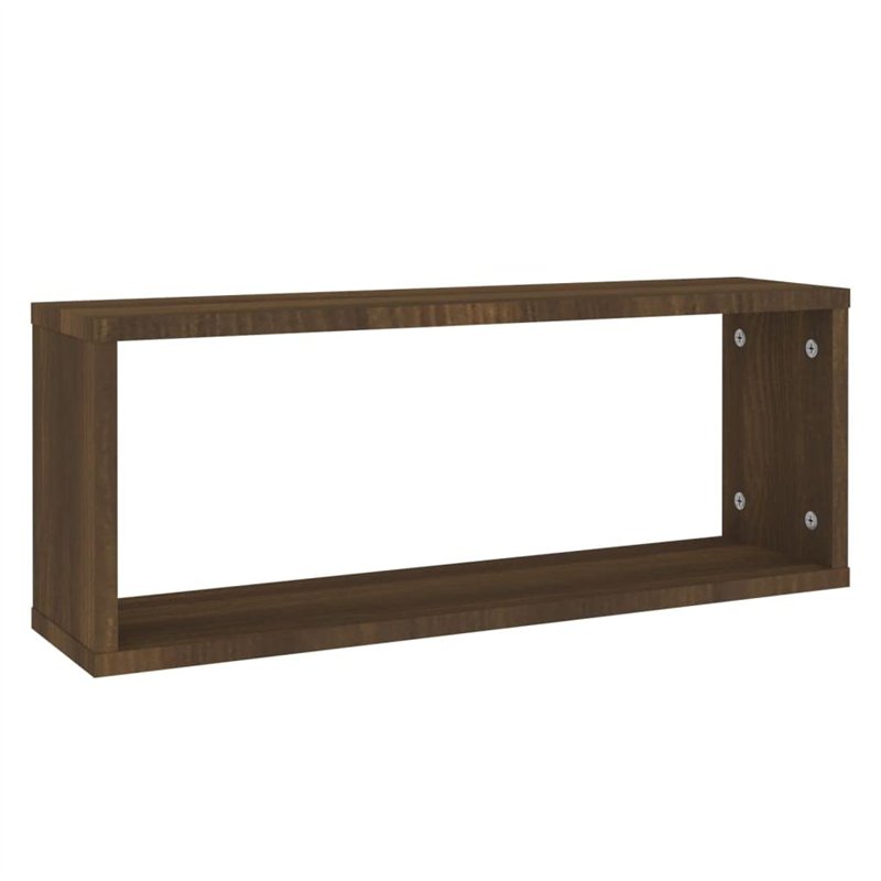 Image secondaire de Étagères murales cube 2 pcs Chêne marron 60x15x23 cm Bois