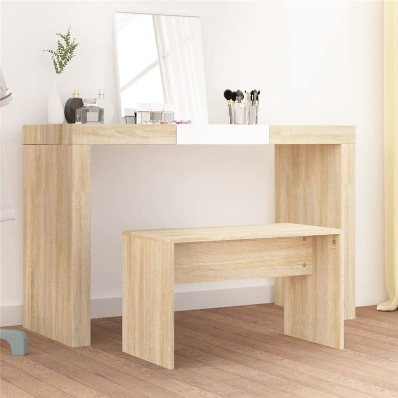 Image secondaire de Tabouret de toilette Chêne sonoma 70x35x45 cm Bois d'ingénierie