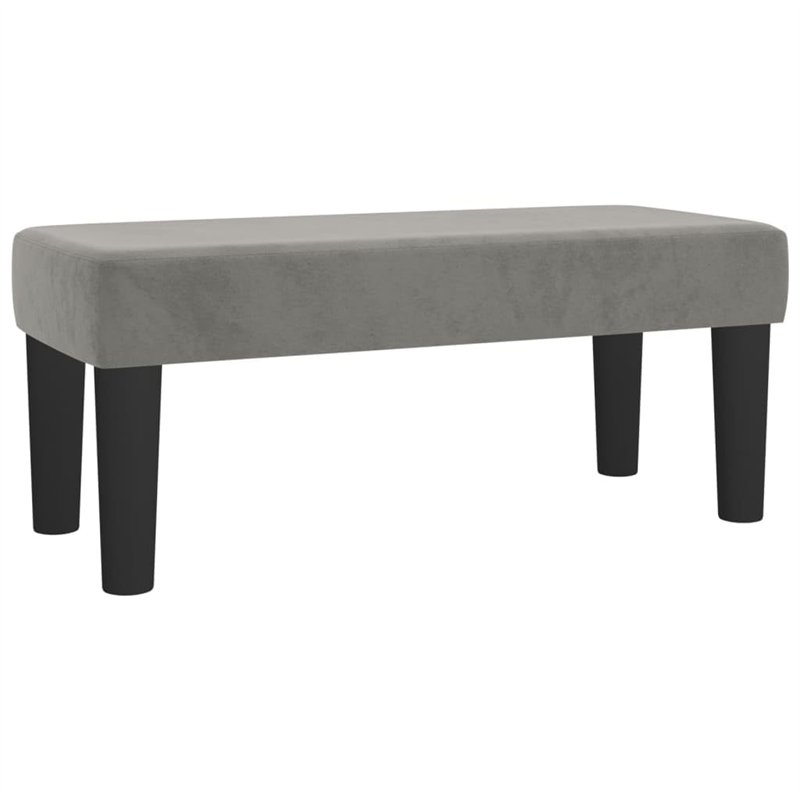 vidaXL Banc Ottoman Banquette Rembourré Banc de Lit Banc d'Entrée Chambre à Coucher Salon Couloir Intérieur Gris Clair 70x30x30