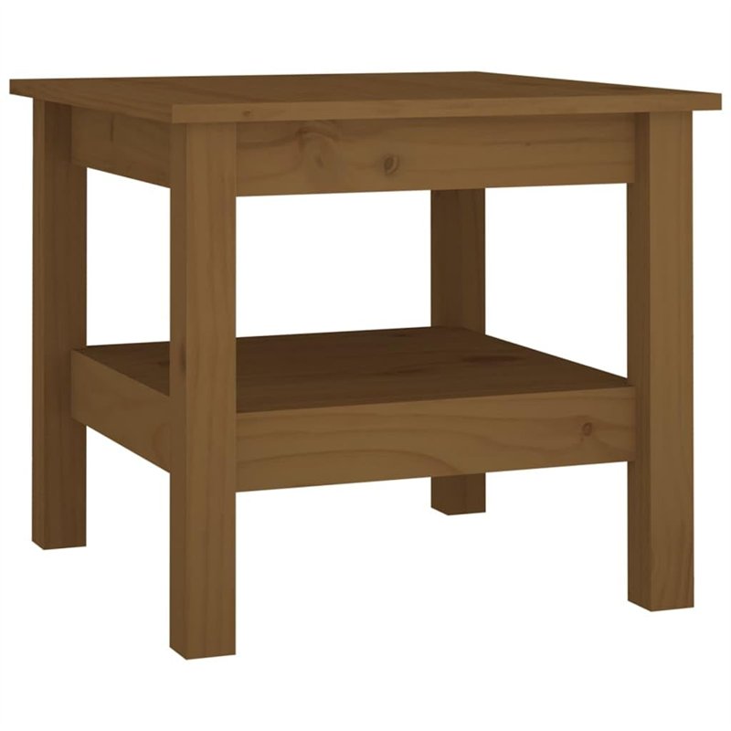 vidaXL Tavolino da Salotto Miele 45x45x40 cm Legno Massello di Pino