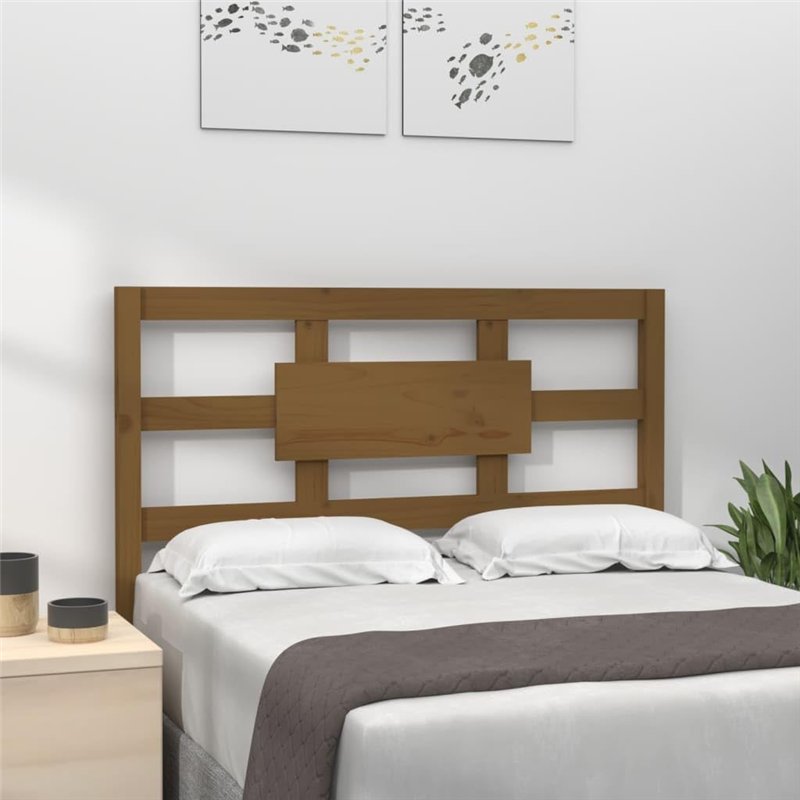 Image secondaire de vidaXL Tête de Lit Meuble de Chambre à Coucher Tête de Cadre de Lit Simple Accessoire de Lit Intérieur Marron Miel 95,5x4x100 cm