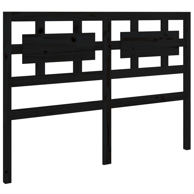 vidaXL Tête de Lit Accessoire de Lit Meuble de Chambre à Coucher Tête de Cadre de Lit Double Intérieur Noir 165,5x4x100 cm Bois