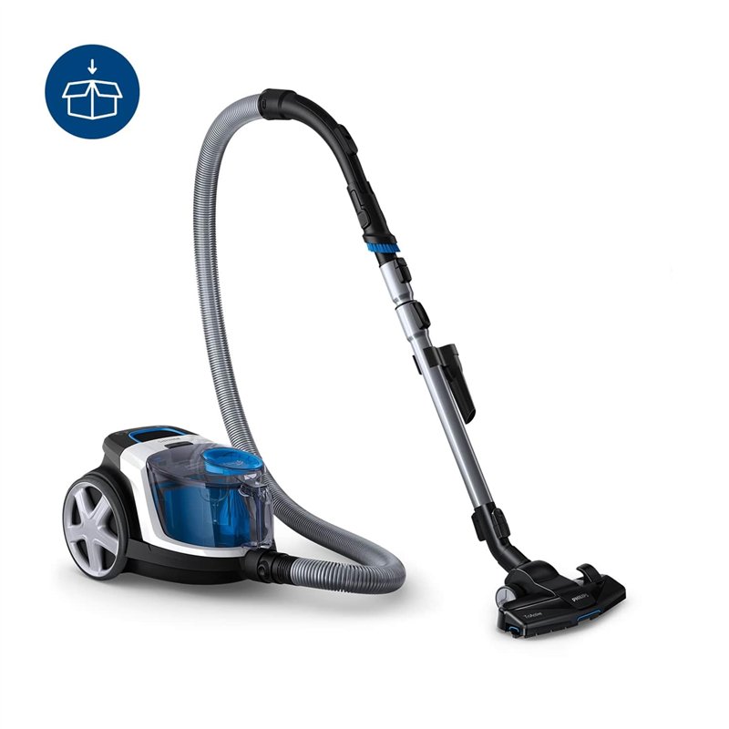 Image secondaire de Philips PowerPro Compact Série 3000 Aspirateur sans Sac, 900 W, Avec Filtre HEPA et Brosse TriActive, Bleu (FC9332/09)