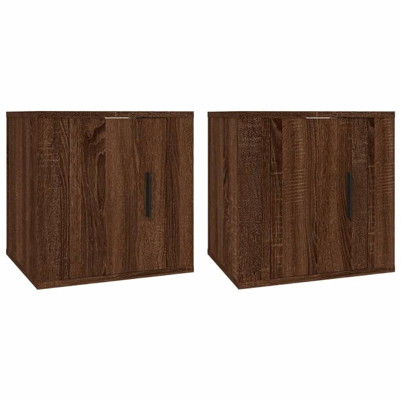 Meubles TV muraux 2 pcs Chêne marron 40x34,5x40 cm