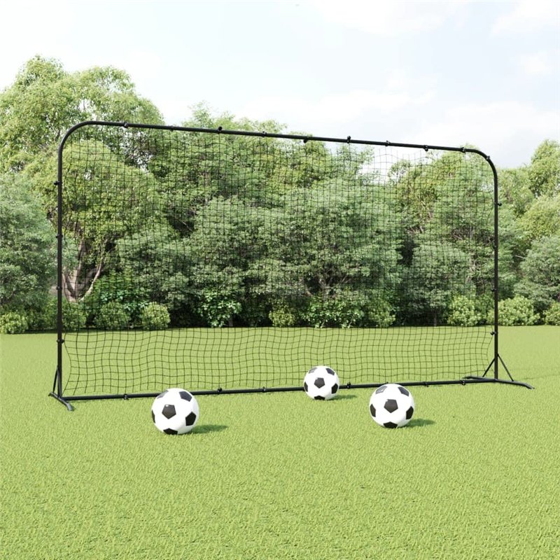 Image secondaire de vidaXL Filet de Rebond de Football Noir 366x90x183 cm PEHD, Filet, Filet de Sport, équipement de Football, équipement d'entraîne