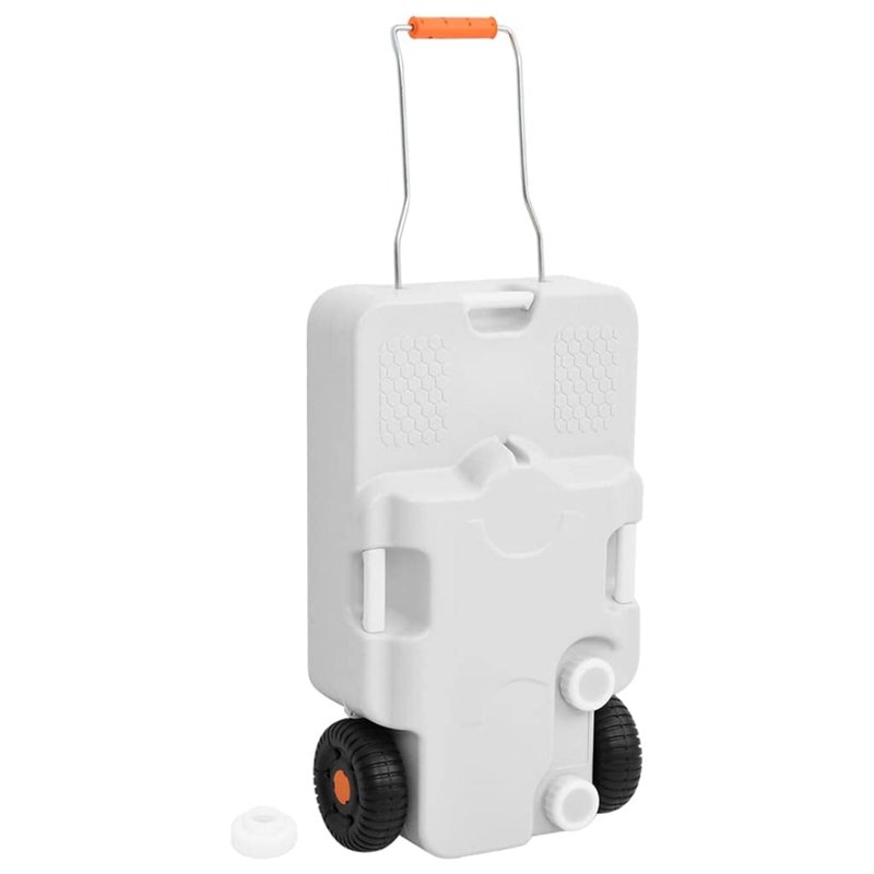vidaXL Réservoir d'eau à roulettes pour Camping, Bidon d'eau Portable avec Poignée, Récipient à Eau de Voyage, Stockage d'eau To