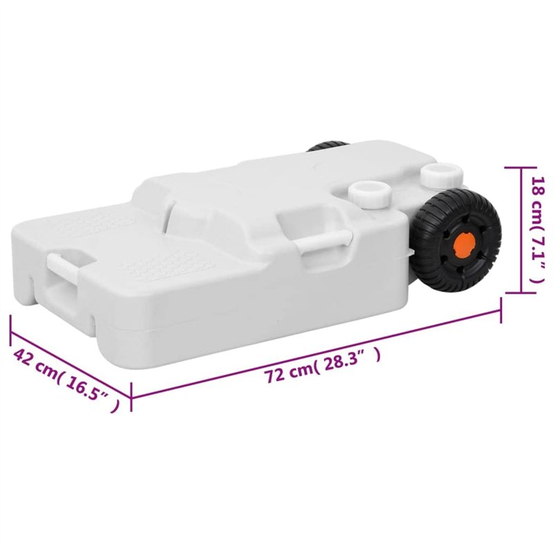 Image secondaire de vidaXL Réservoir d'eau à roulettes pour Camping, Bidon d'eau Portable avec Poignée, Récipient à Eau de Voyage, Stockage d'eau To