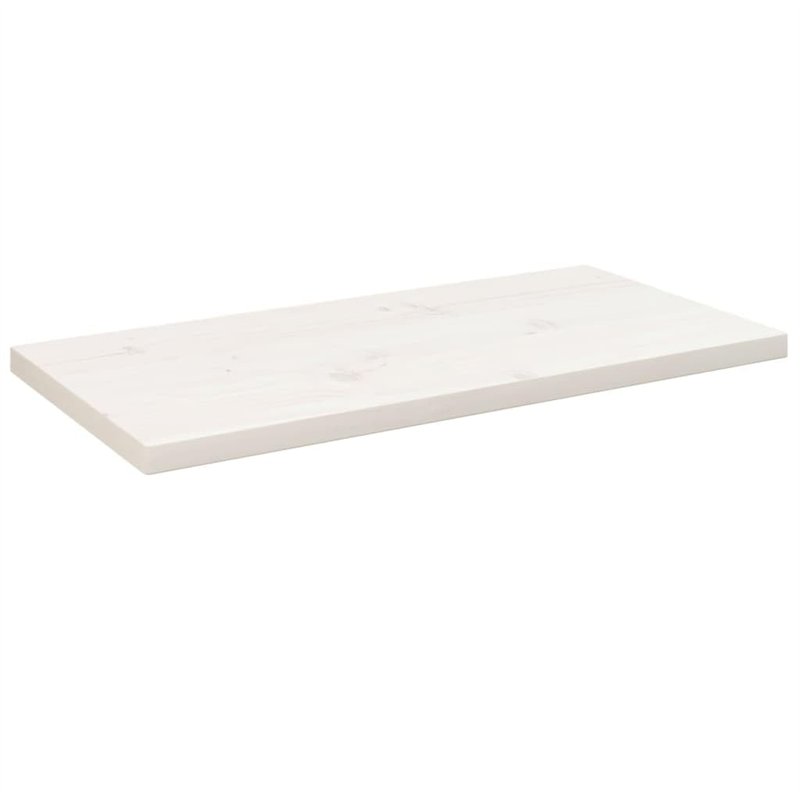 vidaXL Dessus de Table, Plateau de Bureau, Dessus de Table de Remplacement Maison Restaurant, Blanc 80x40x2,5 cm Bois de Pin Mas
