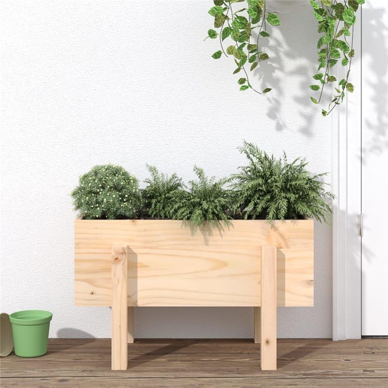 Image secondaire de vidaXL Jardinière 62x30x38 cm Bois Massif de pin, jardinière d'extérieur, bac à Fleurs, bac à Pommes de Terre, jardinière de ter