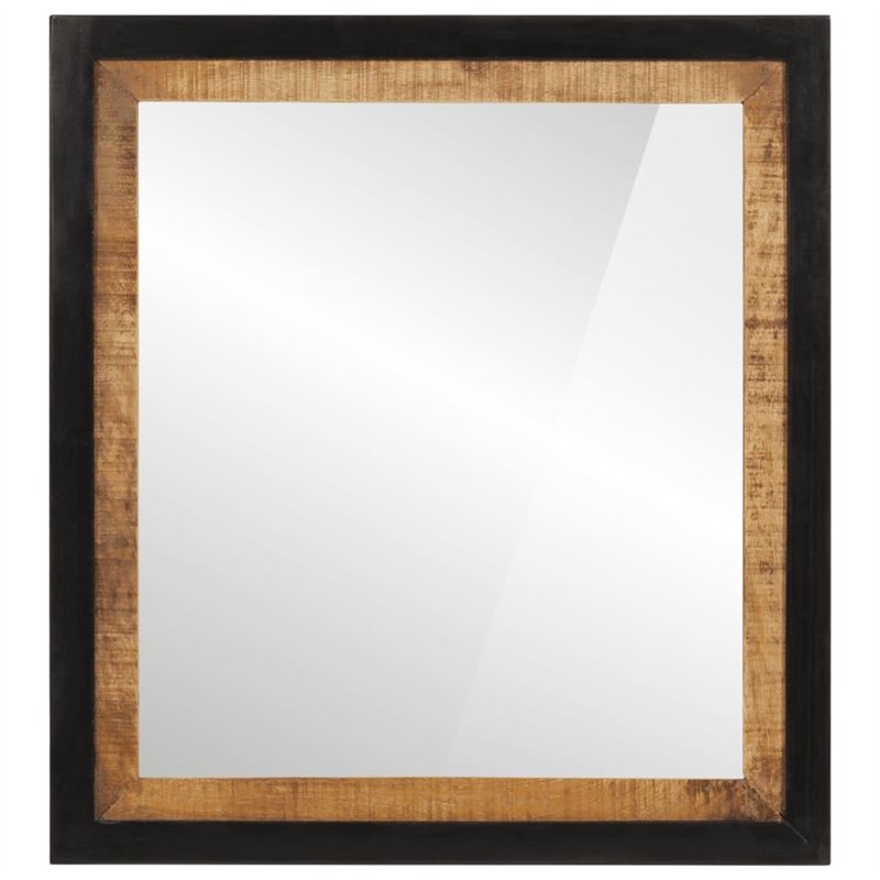 vidaXL Miroir de Salle de Bain, Miroir de Maquillage, Miroir de Courtoisie Toilette Maison, Moderne, Verre et Bois Massif Mangui