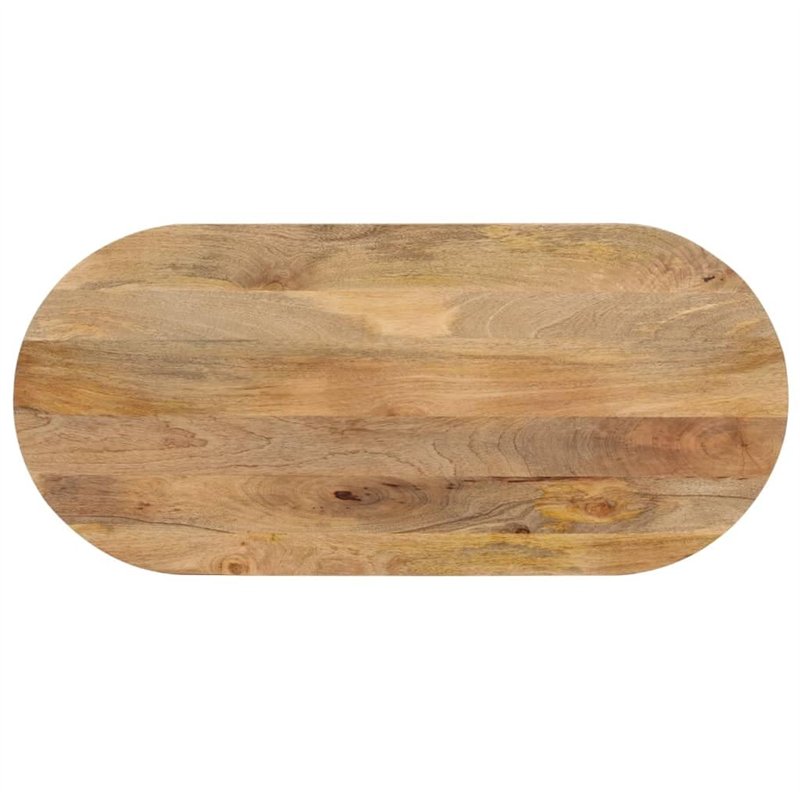 vidaXL Dessus de Table, Dessus de Table de Remplacement, Dessus de Rechange Salle à Manger, 90x40x2,5 cm Ovale Bois Massif de Ma