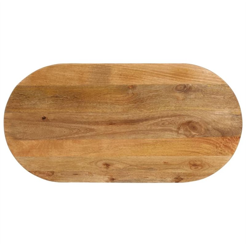 vidaXL Dessus de Table, Dessus de Table de Remplacement, Dessus de Rechange Salle à Manger, 90x40x2,5 cm Ovale Bois Massif de Ma