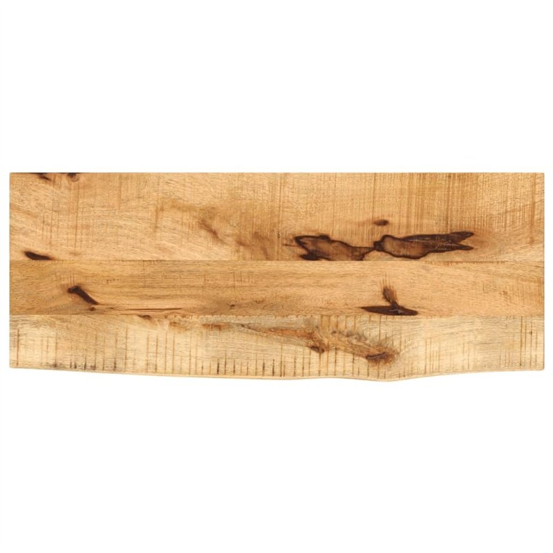Dessus de table 90x20x2,5 cm bord vif bois massif manguier brut