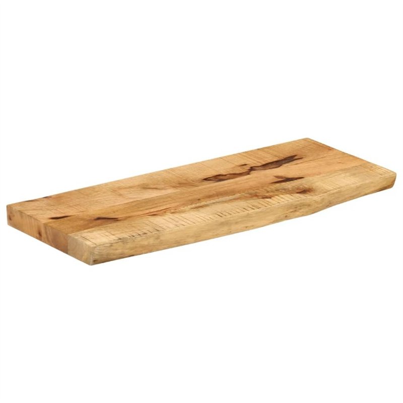 Image secondaire de Dessus de table 90x20x2,5 cm bord vif bois massif manguier brut